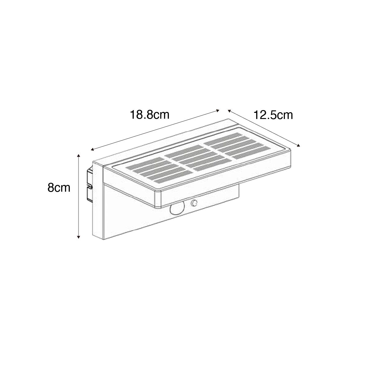 Buiten wandlamp donkergrijs incl. LED en dimlicht op solar - Sunnie