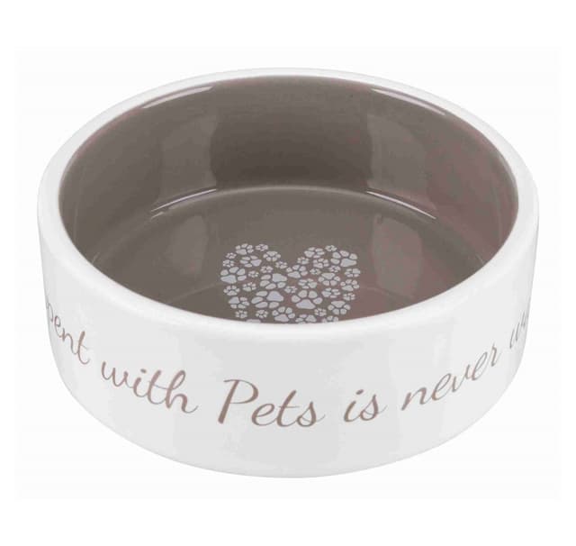Pet's home skål, keramik, 0,3 l/ø 12 cm, creme/taupe
