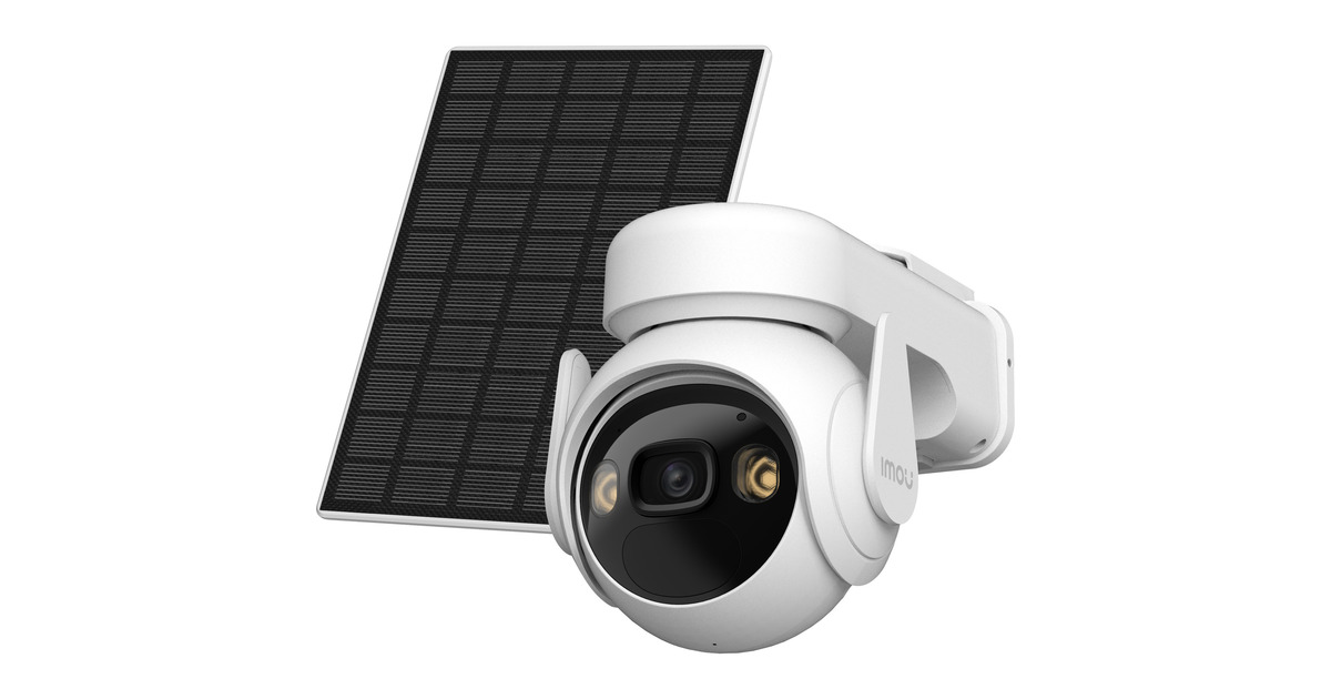 ImouCell PT Lite met Solar Panel beveiligingscamera  (Wit, 2K, 3MP, 5000 mAh batterij)