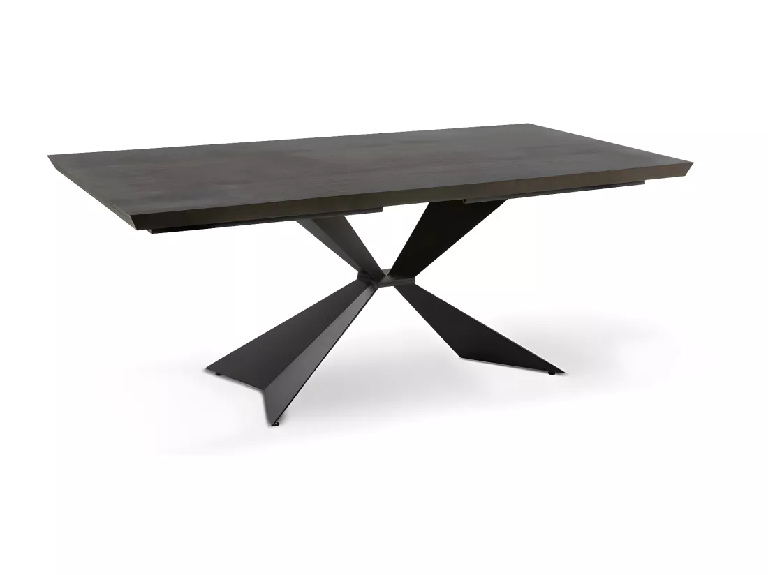 Stark Table extensible (160/240 x 90 cm) en placage noir