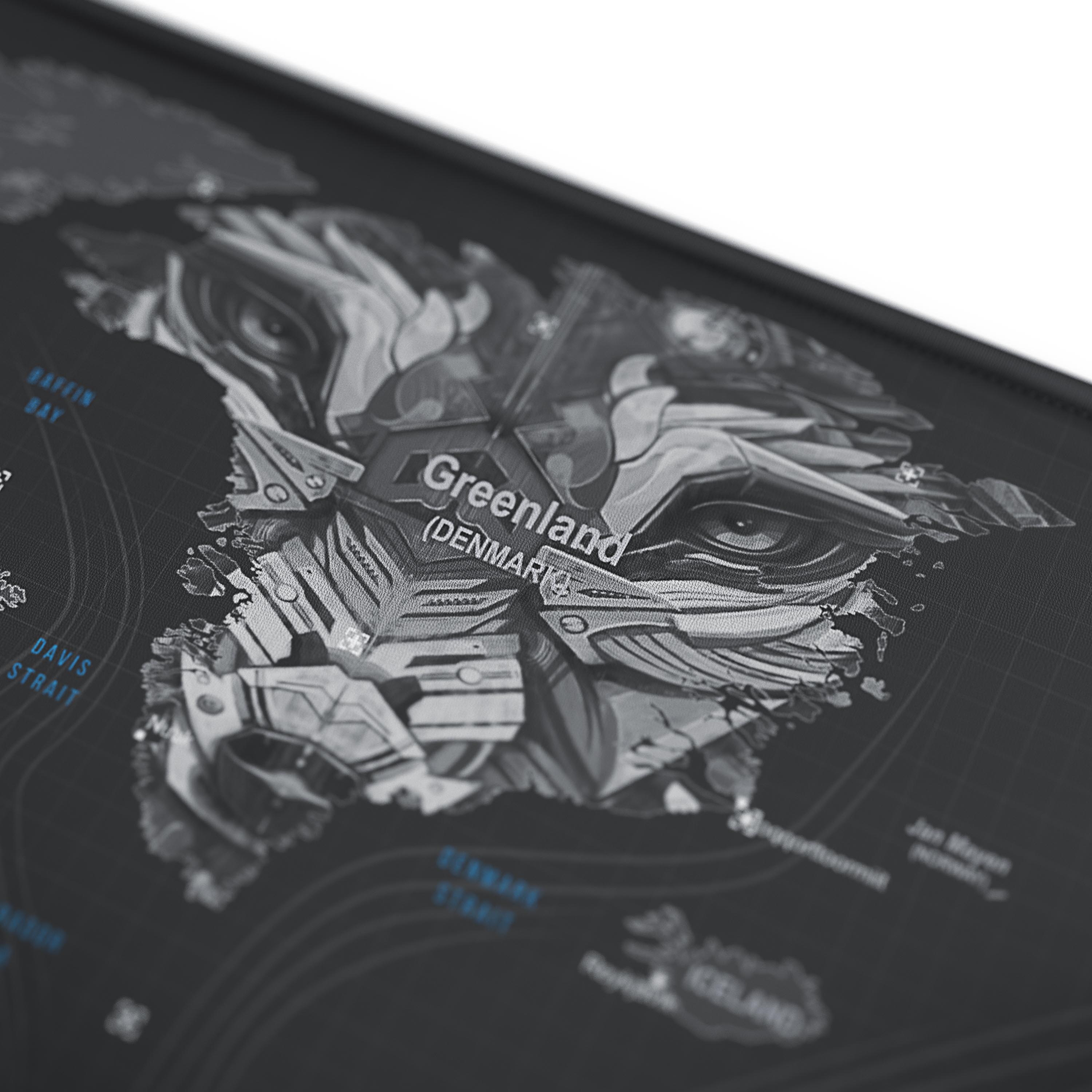 Titanwolf Gaming Mauspad XXL, glattes Stoffgewebe, Speed Mousepad, 900 x 400mm große Fläche, Globus