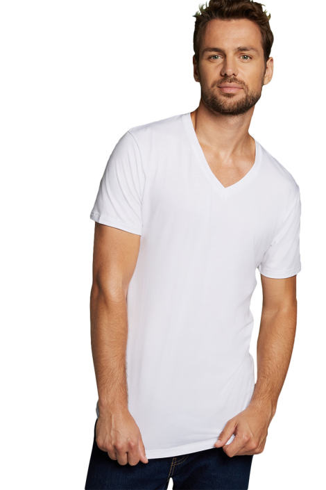 Bamboo basics witte heren t-shirt