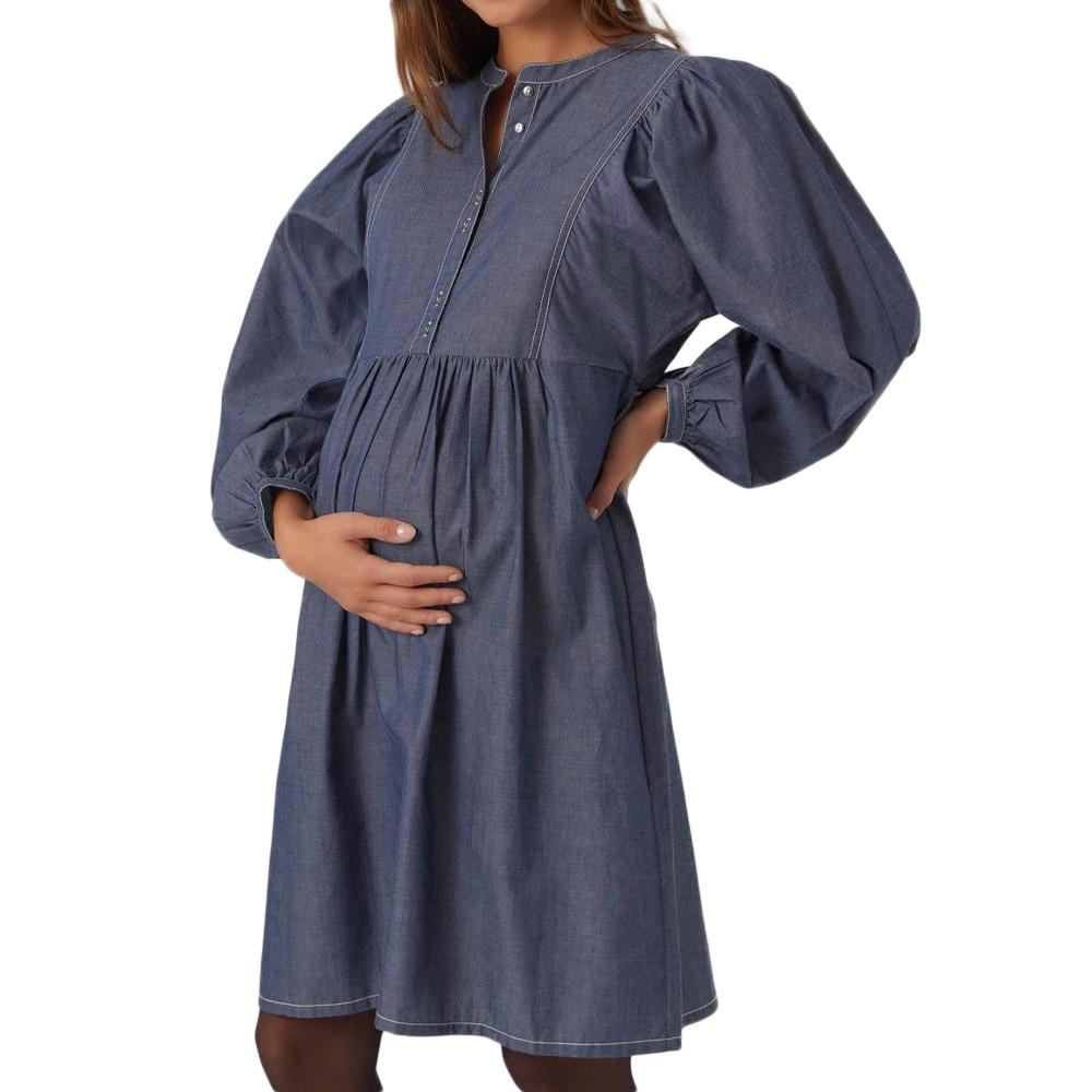 Mamalicious Robe Bleu Foncé Femme Mamalicious Jeanne