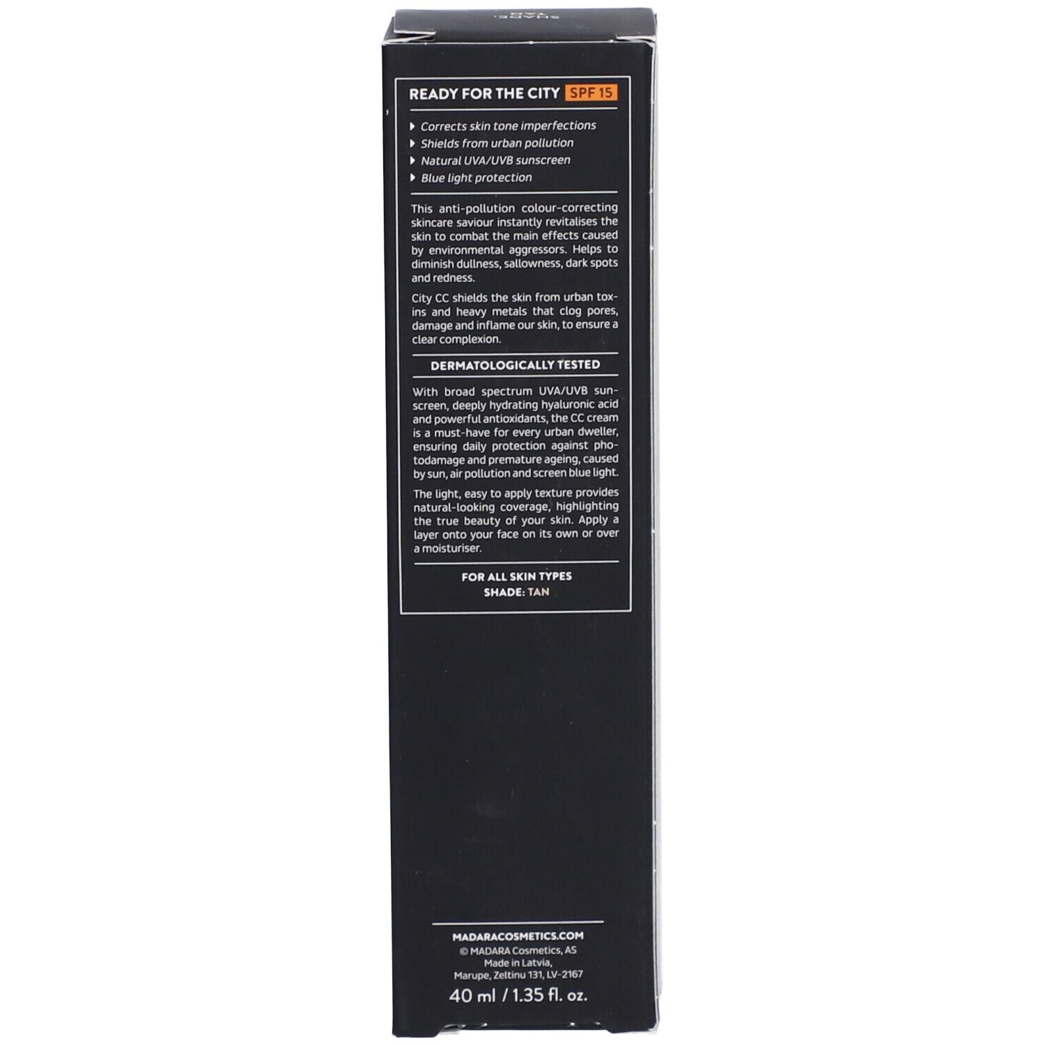 Madara Anti-Pollution CC Creme mit LSF 15 Tan 40ml