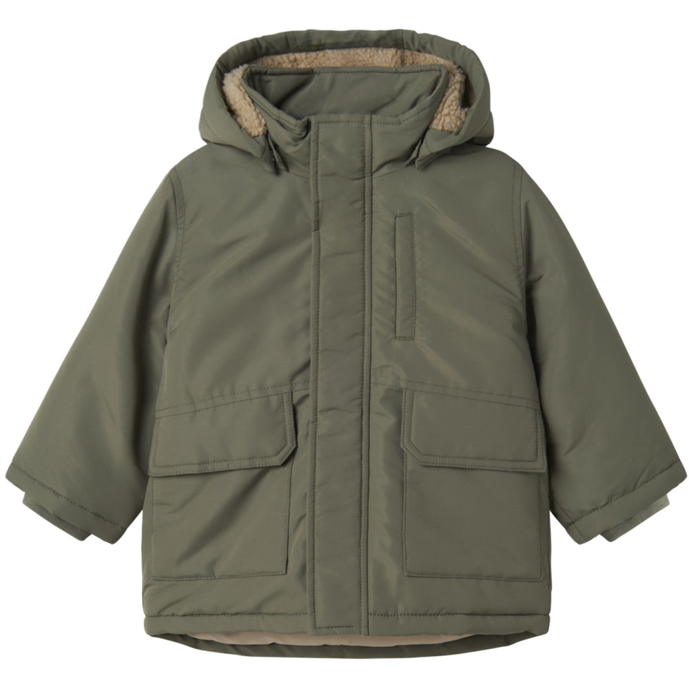 Køb Name It Dusty Olive Nmmmarlow Parka Jacket Pb Fo