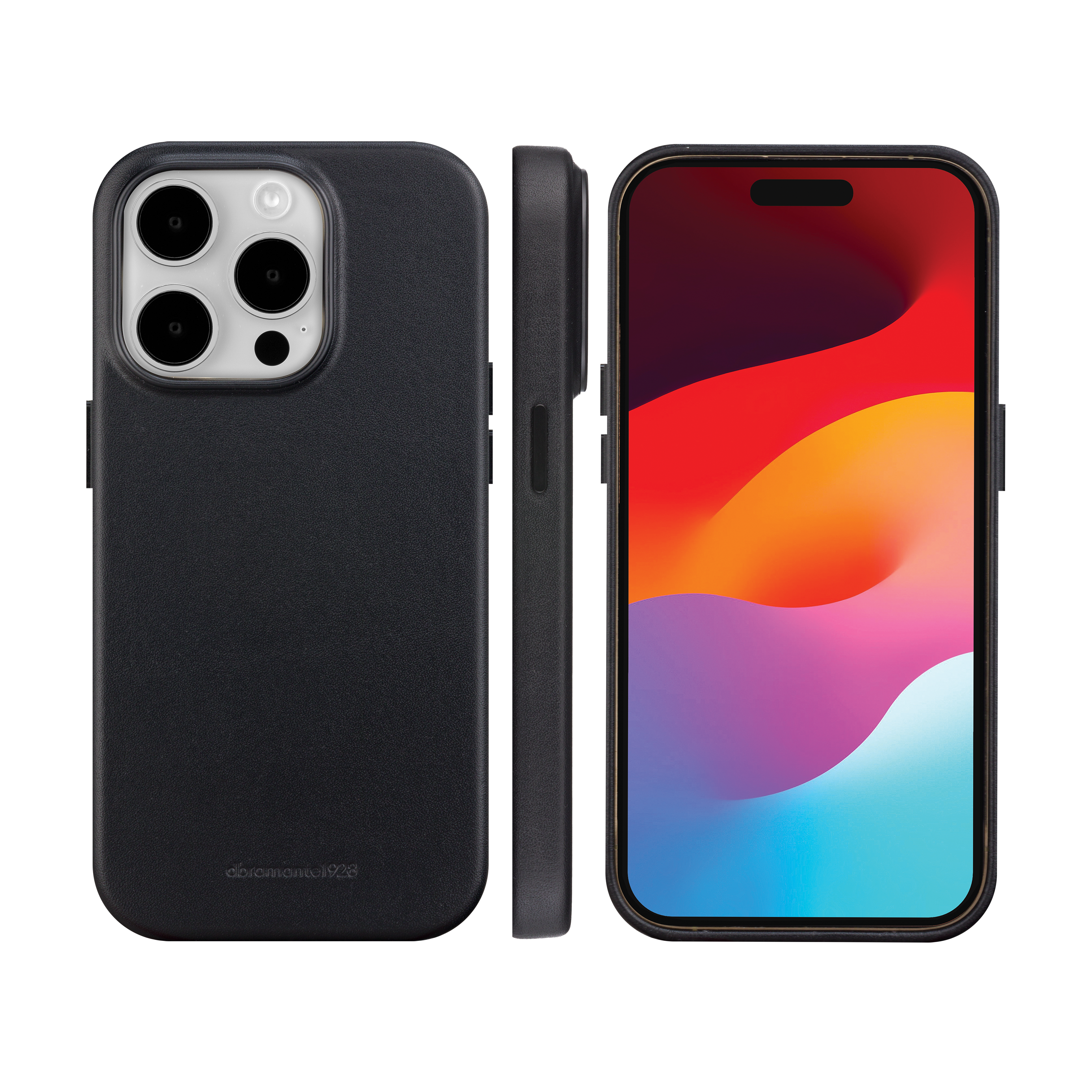 iPhone 15 Pro Max MagSafe Echtleder Hardcase Hülle Roskilde Recycled (RO67GTBL1889) - Schwarz