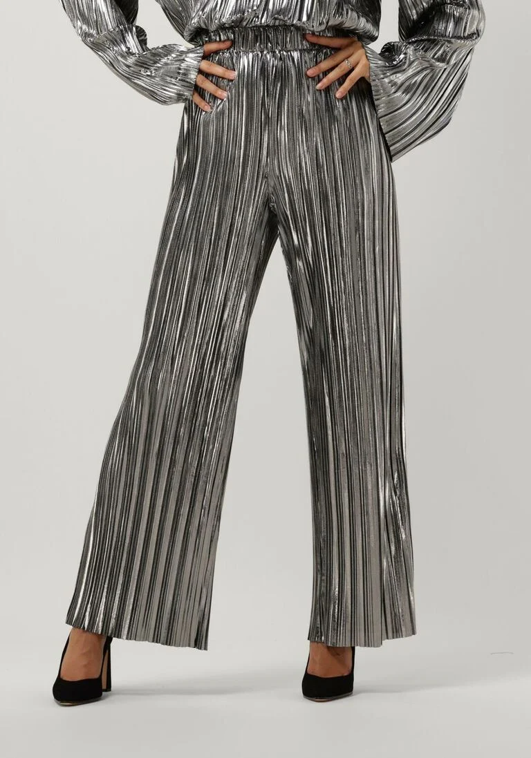 SELECTED FEMME zilveren selected femme pantalon slfnaline tinni hw relaxed pant
