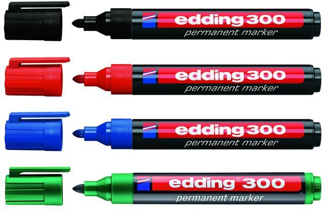 Viltstift edding 300 rond 3mm rood