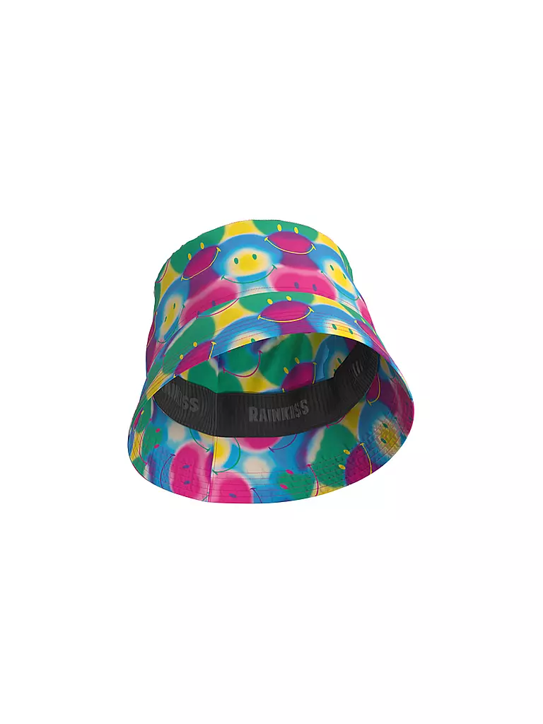 RAINKISS Regen Fischerhut - Bucket Hat Rainbow Smile bunt