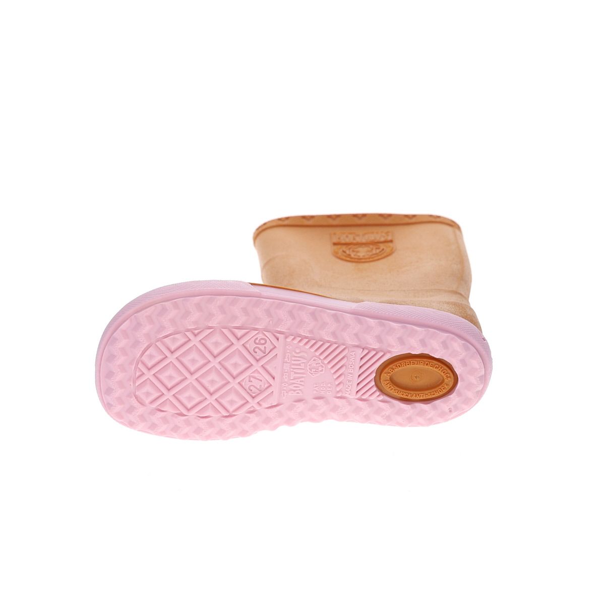 Bottes de pluie enfant Moutarde et Rose