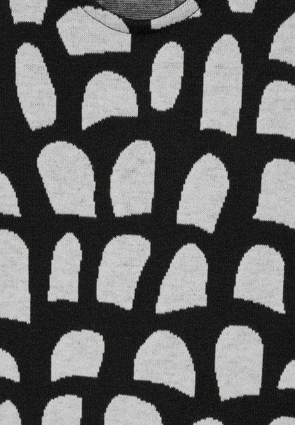 Softes Jacquard Kleid - Black