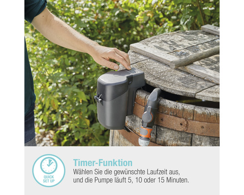 GARDENA 2000/2 18V (Power for All) accu-regentonpomp zonder accu en lader