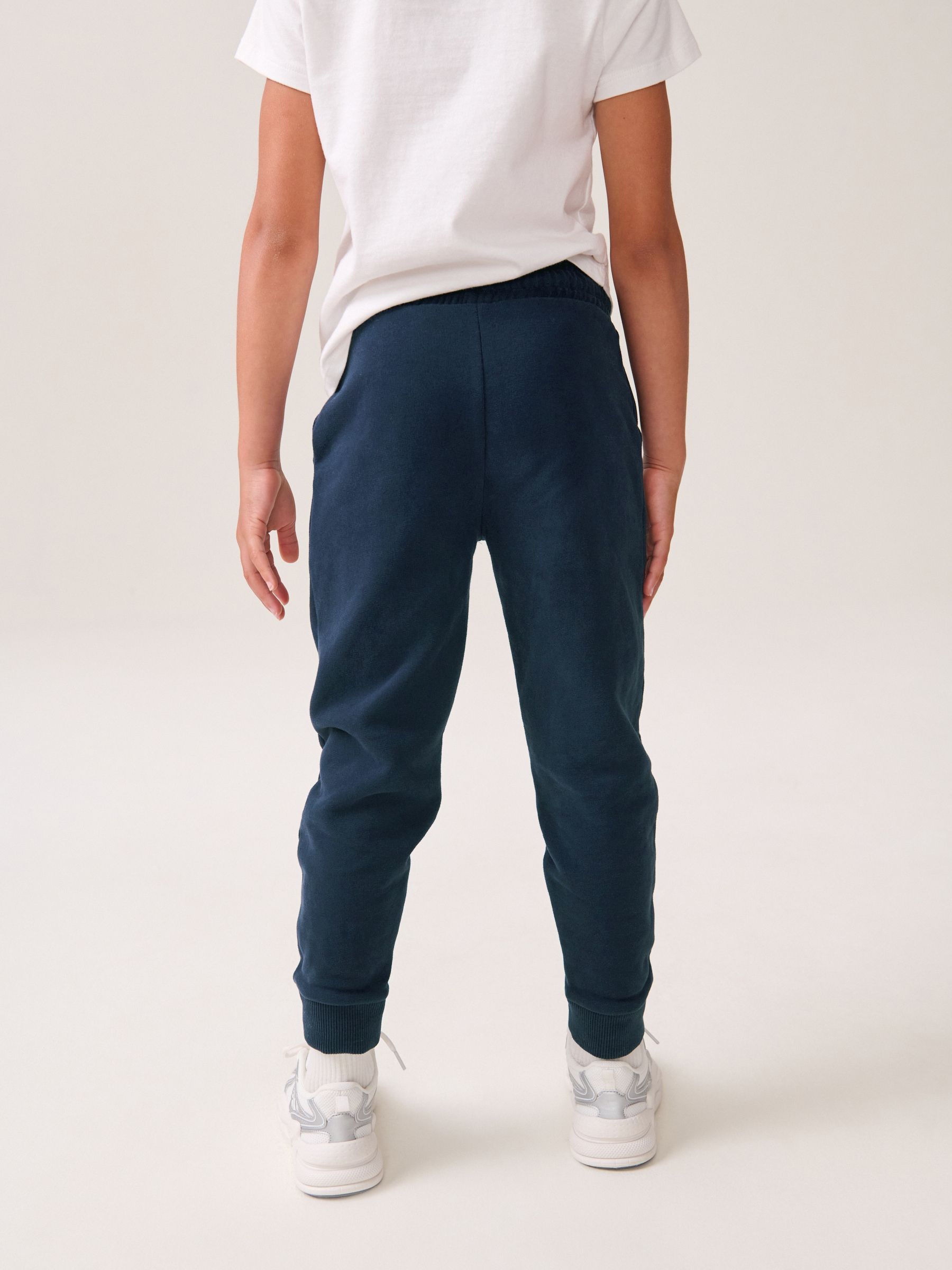 Marineblauw - Joggingbroek gevoerd met fleece (3-16jr)