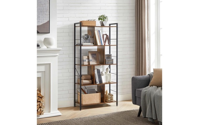VASAGLE Bücherregal »VASAGLE Bücherregal Braun/Schwarz«