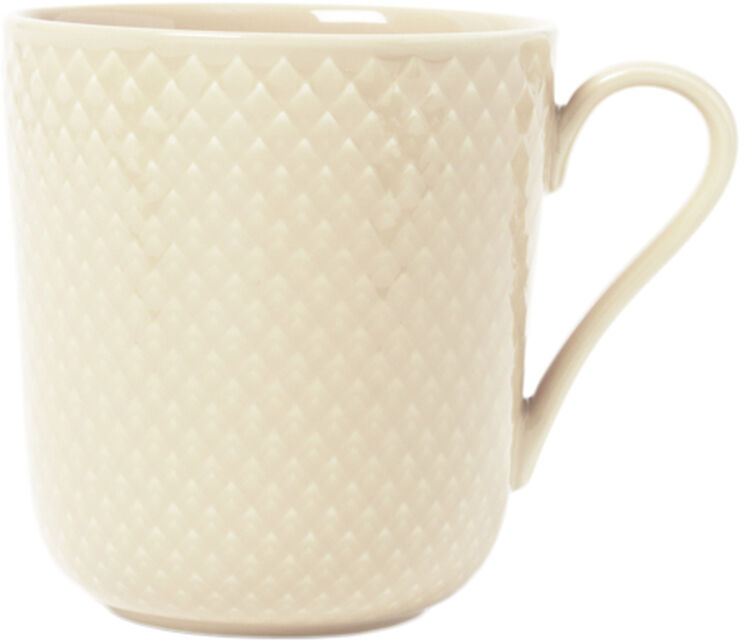 Lyngby Porcelæn Rhombe Earth Krus med hank 39 cl marble Hvid