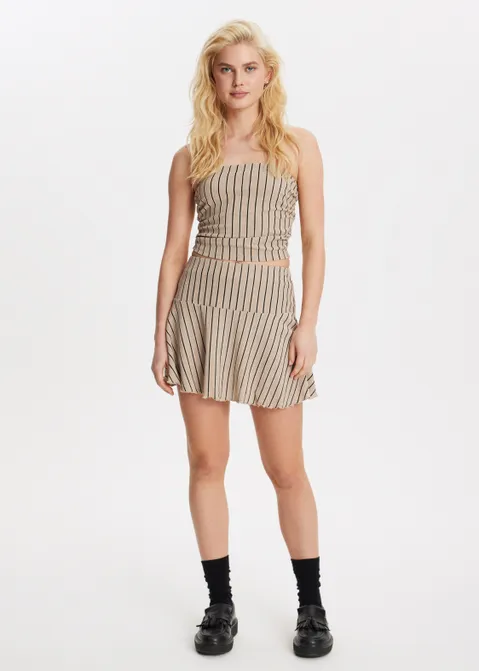 Bandeau top met structuur roze (NUDE)