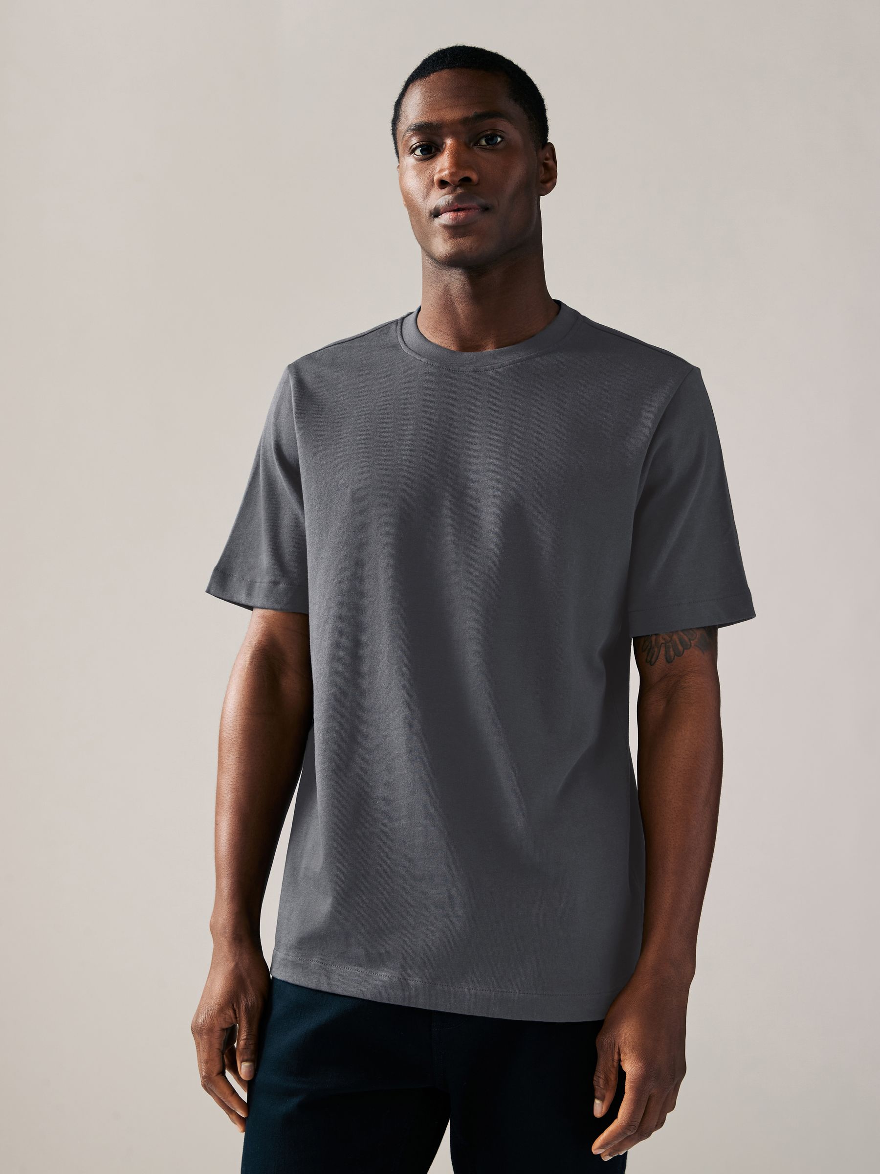 Roze/grijs/putty naturel - Normale Pasvorm - Verpakking van 3 T-shirts van zware stof