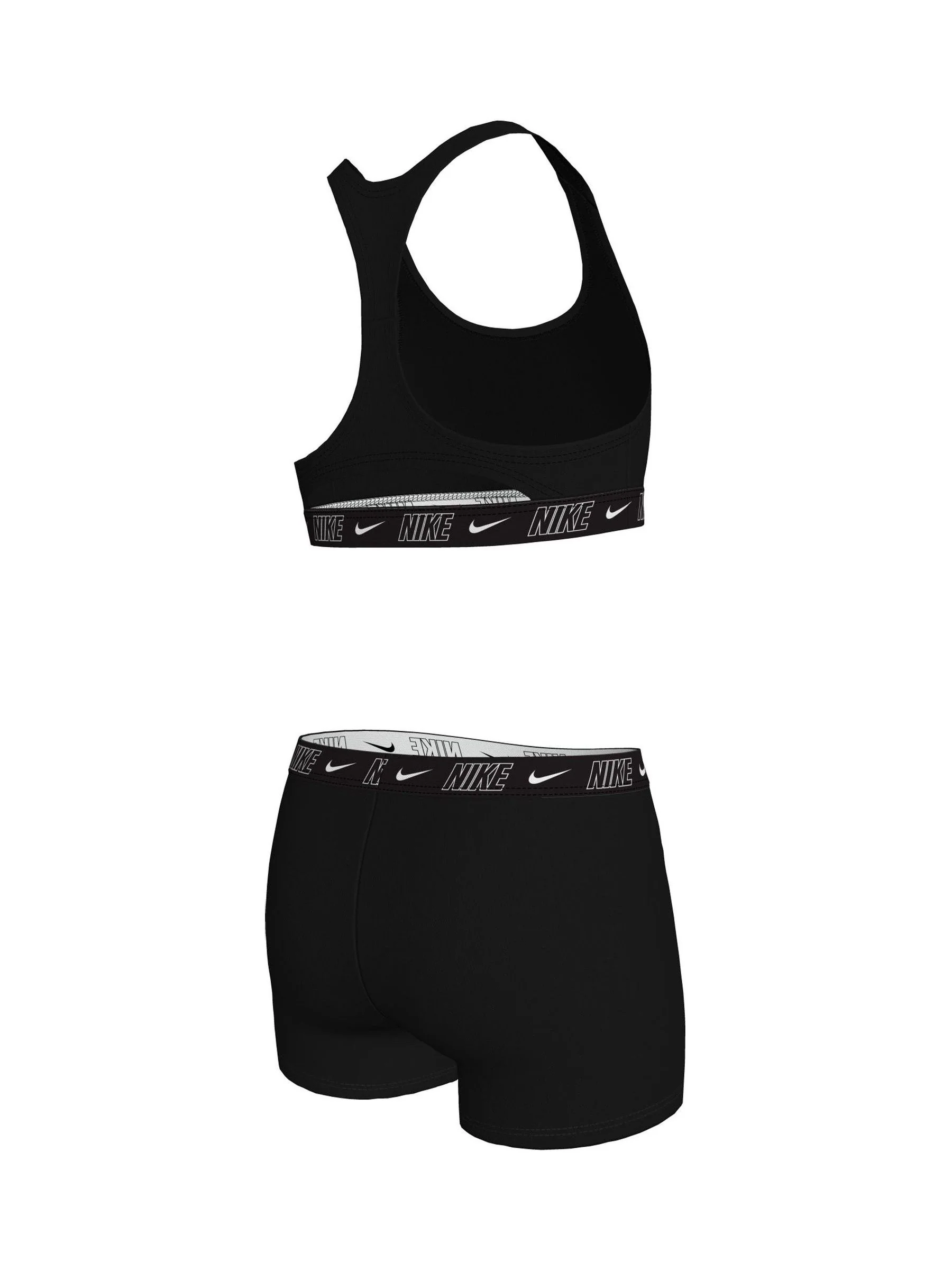 Zwart - Nike Bikini racerback short met logobies