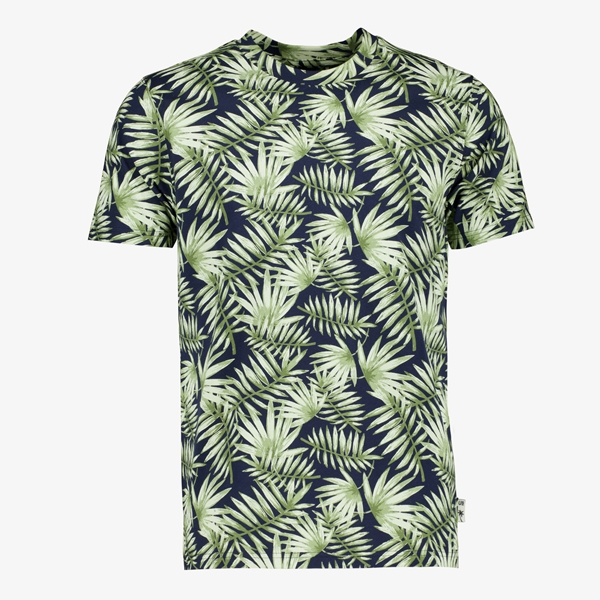 Unsigned heren T-shirt blauw met print