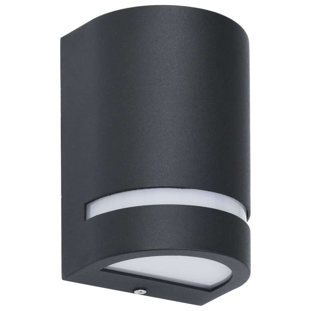 Appliques murales d'extérieur 2 pcs 35 w noir demi-rond