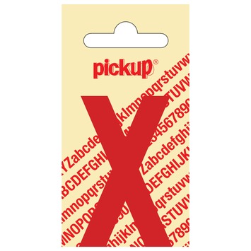 Pickup plakletter X rood 60 mm