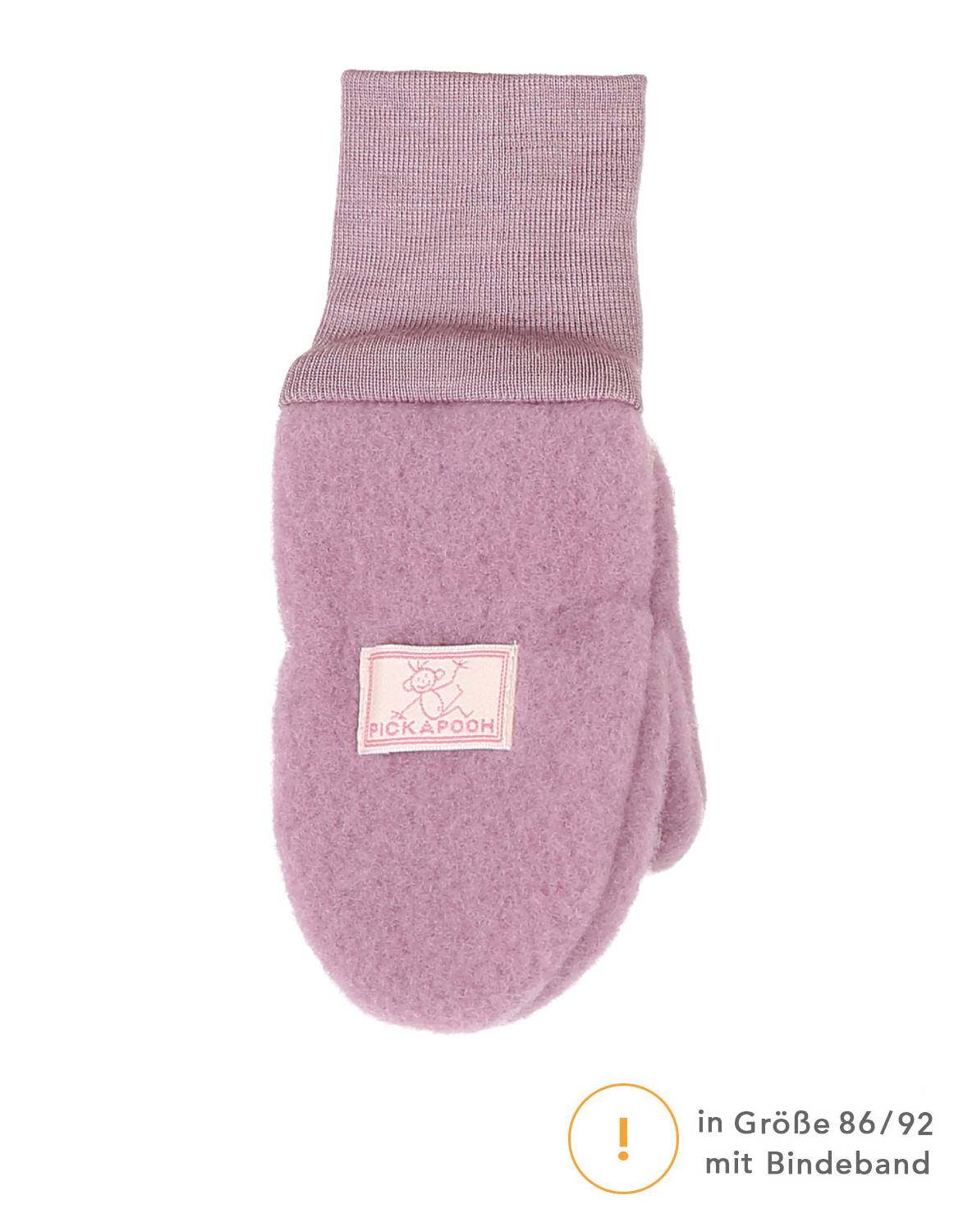 Fäustlinge WOLLFLEECE aus Schurwolle in alt rosa