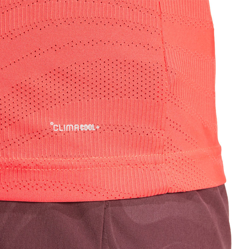 Tee shirt tennis Adidas Pro Freelift rouge fluo Open d'Australie