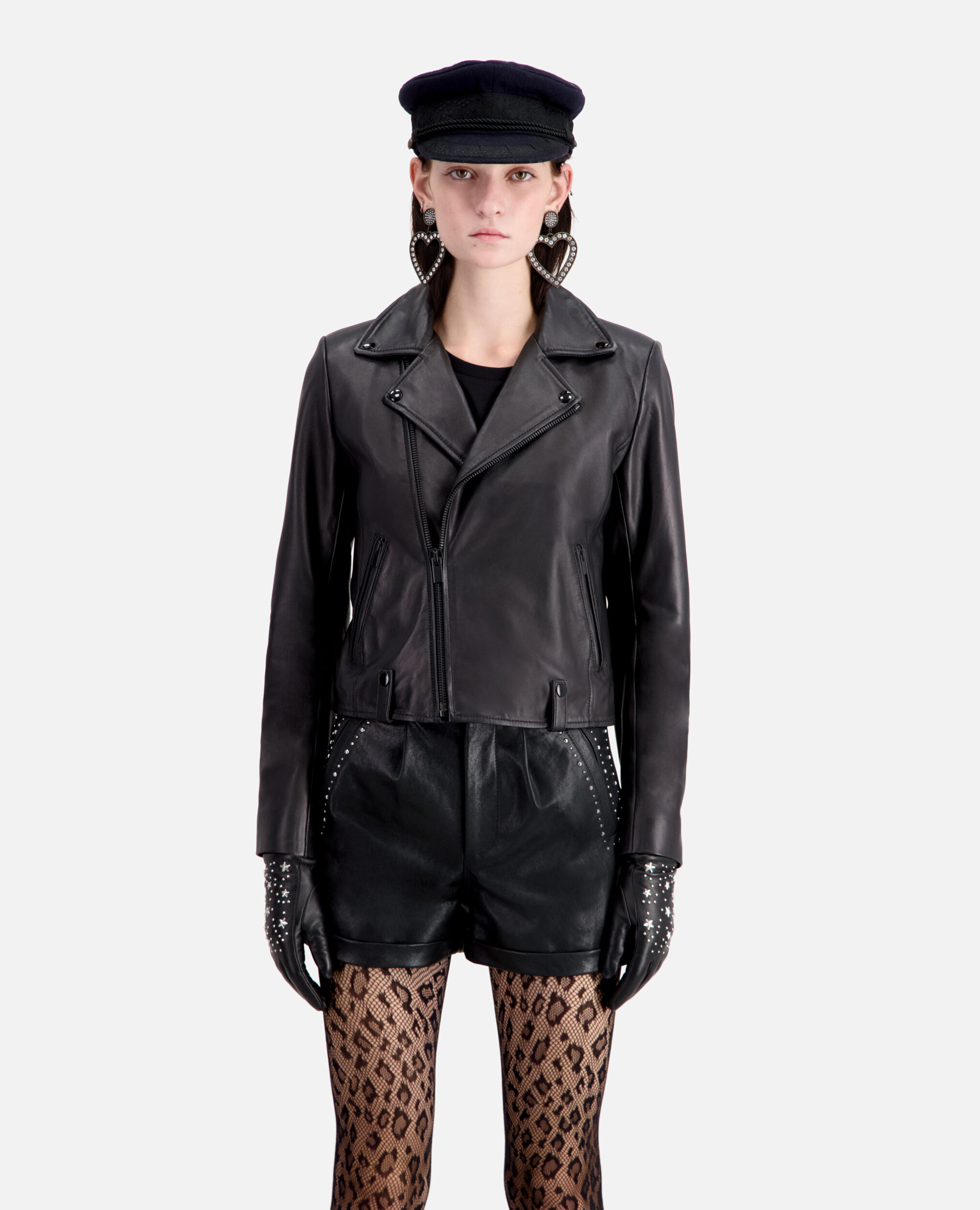 Black leather jacket
