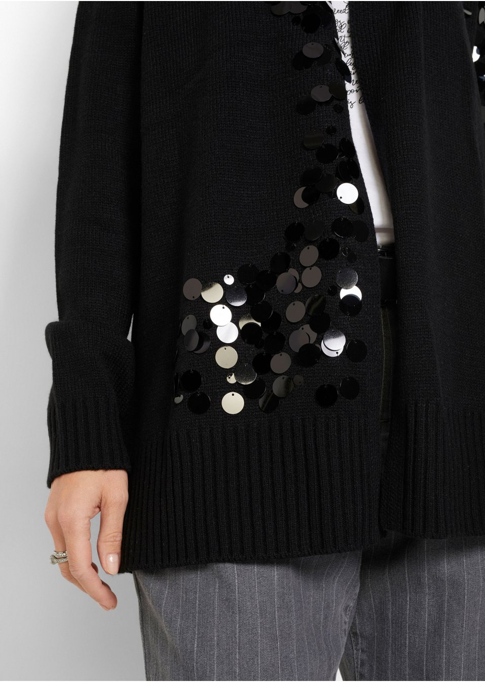 Gilet en maille à paillettes