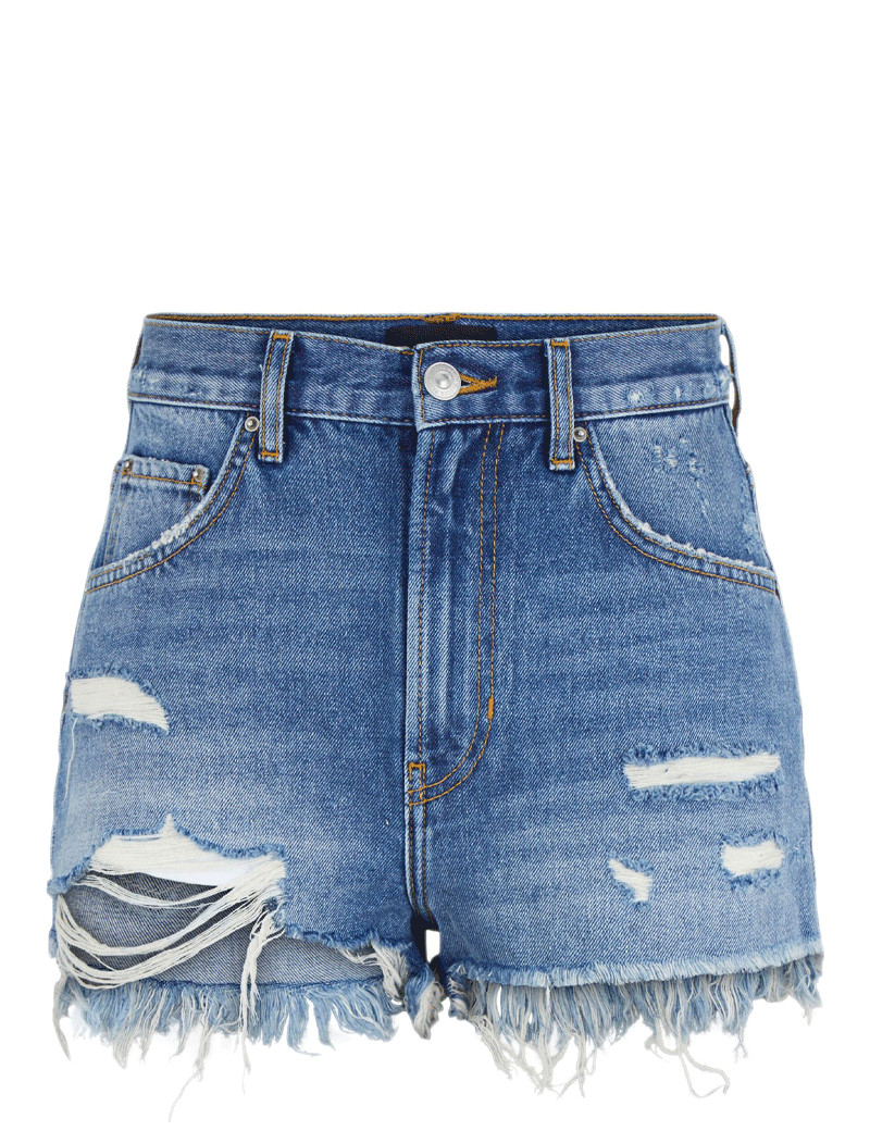 PIECES SHORT EN JEAN DESTROY VACAY MEDIUM BLUE DENIM