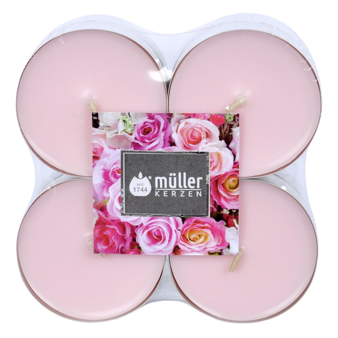 Maxi-Teelichter - Ø = ca. 5,5 cm - 8 Stück - Rose