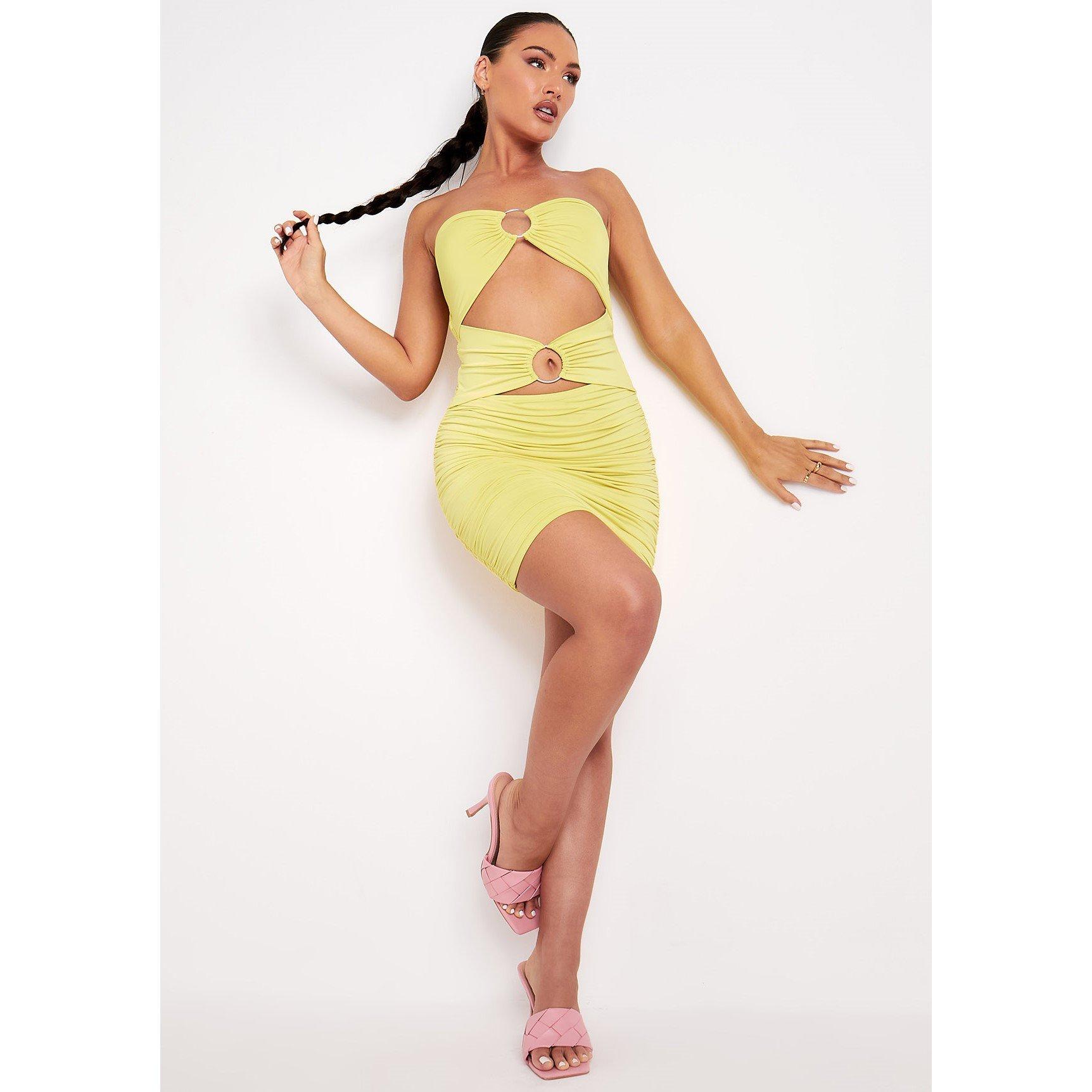 Missy Empire Cut Out Ruched Mini Dress
