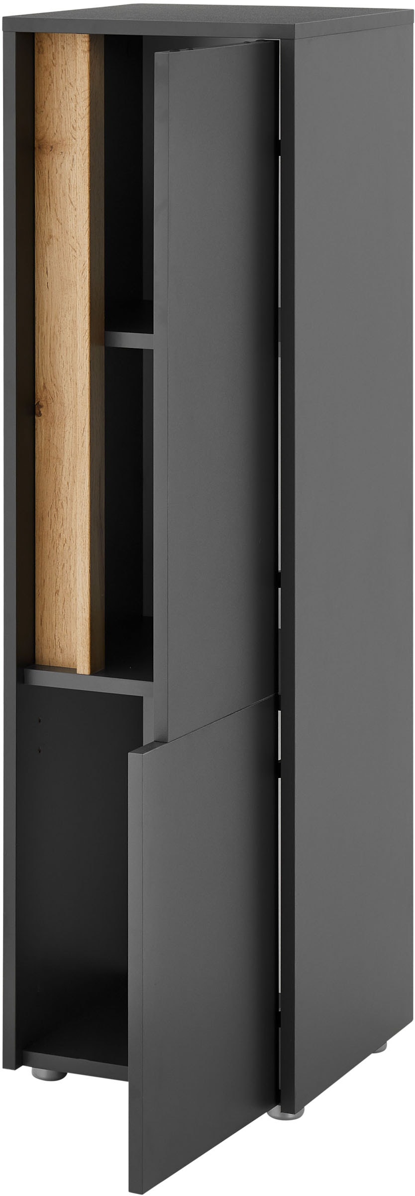 INOSIGN Midischrank »CITY/GIRON, Badschrank mit Griffmulde, Hochschrank in zeitlosem Design« in den Farben Weiss und Anthrazit verfügbar, viel Stauraum