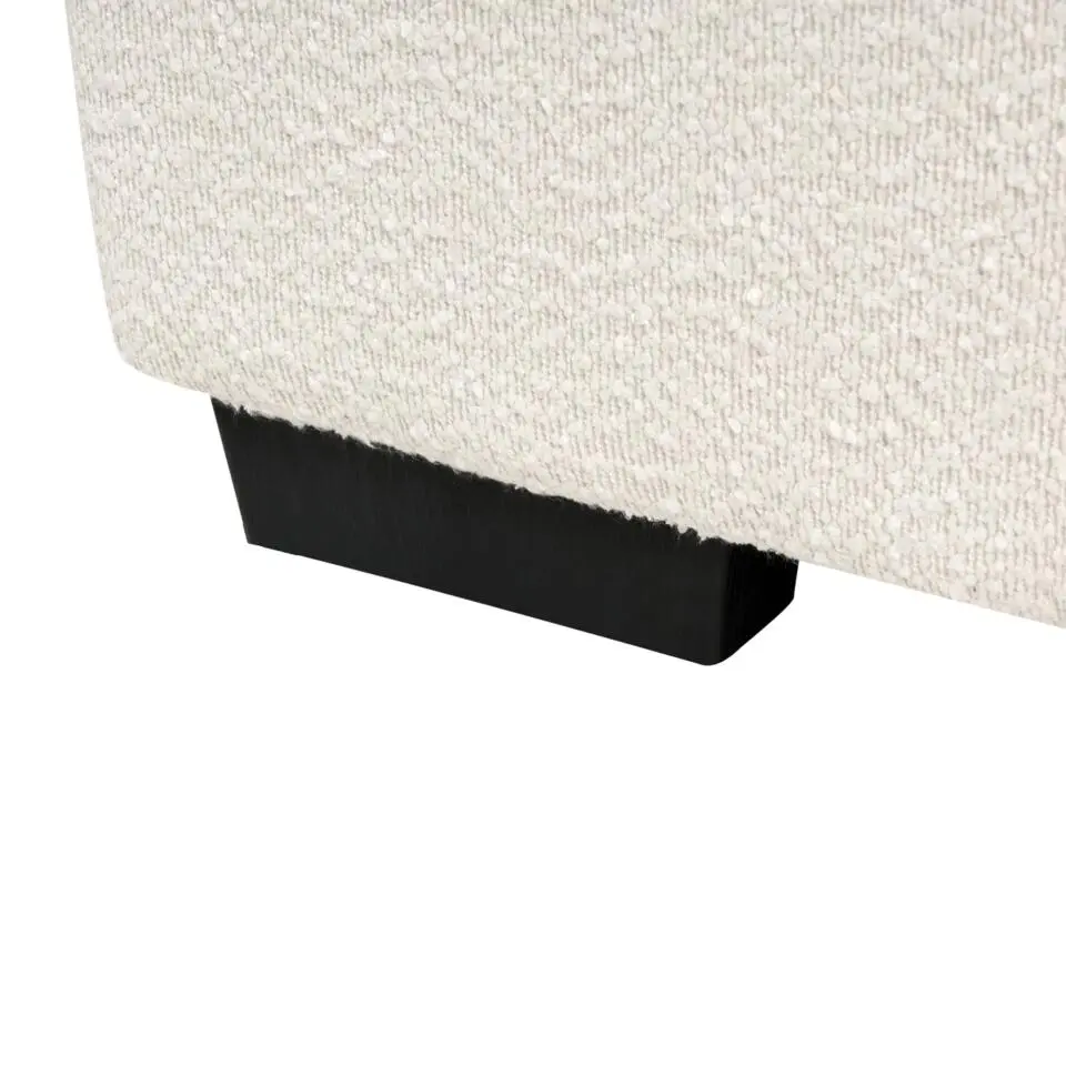 KOLDING - Ottomaan - Lichtbeige - Bouclé