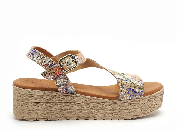 Eva frutos nu pieds talons femme 742 multicolore