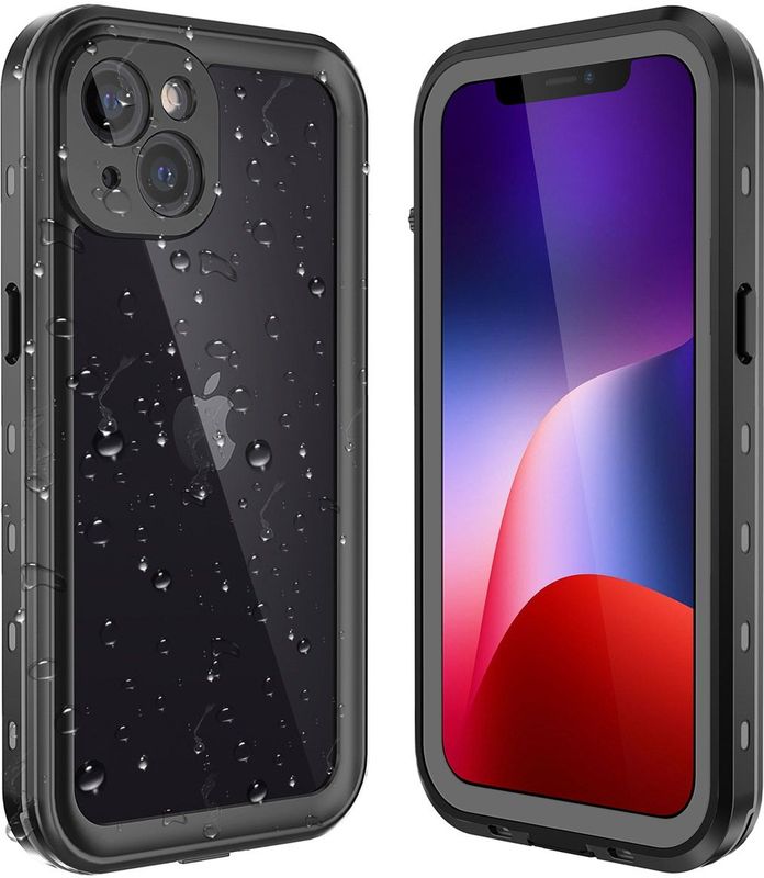 Redpepper - Dot Plus Waterproof Backcover - Zwart - Voor iPhone 13