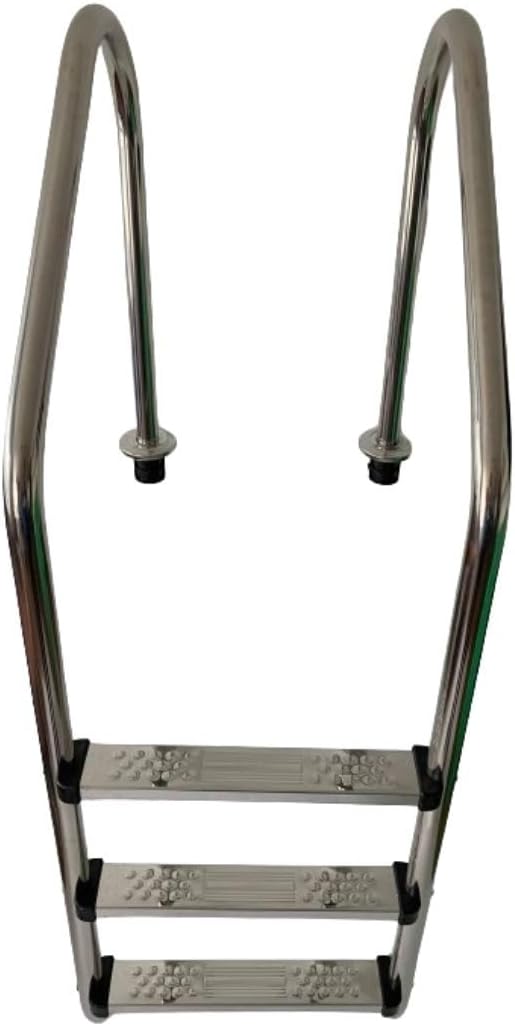 EVOLUTION 3W Einbauleiter weit 3-stufig V2A Edelstahl Pool Handlauf