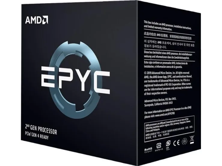 AMD EPYC 7642 - 2.3 GHz - 48-kerne - 96 tråde - 256 MB cache - Socket SP3 - PIB/WOF