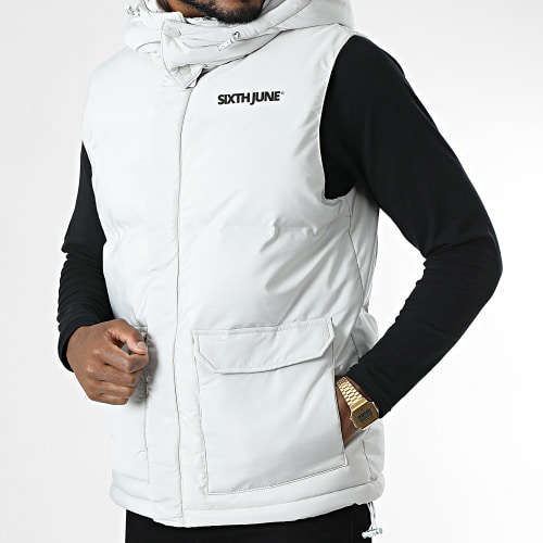 Doudoune Capuche Sans Manches M22782MOW Beige Clair