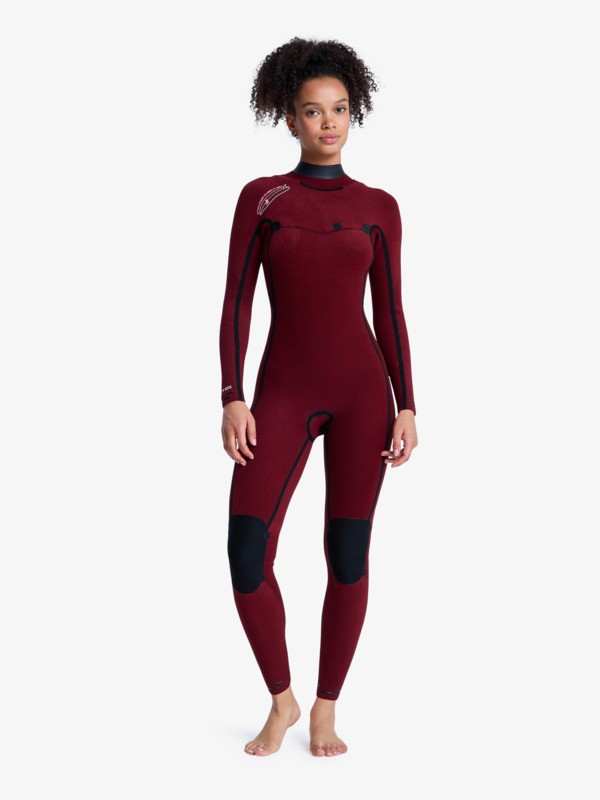 3/2 Elite Xtra Stretch Combinaison de surf zip poitrine Bleu Femme