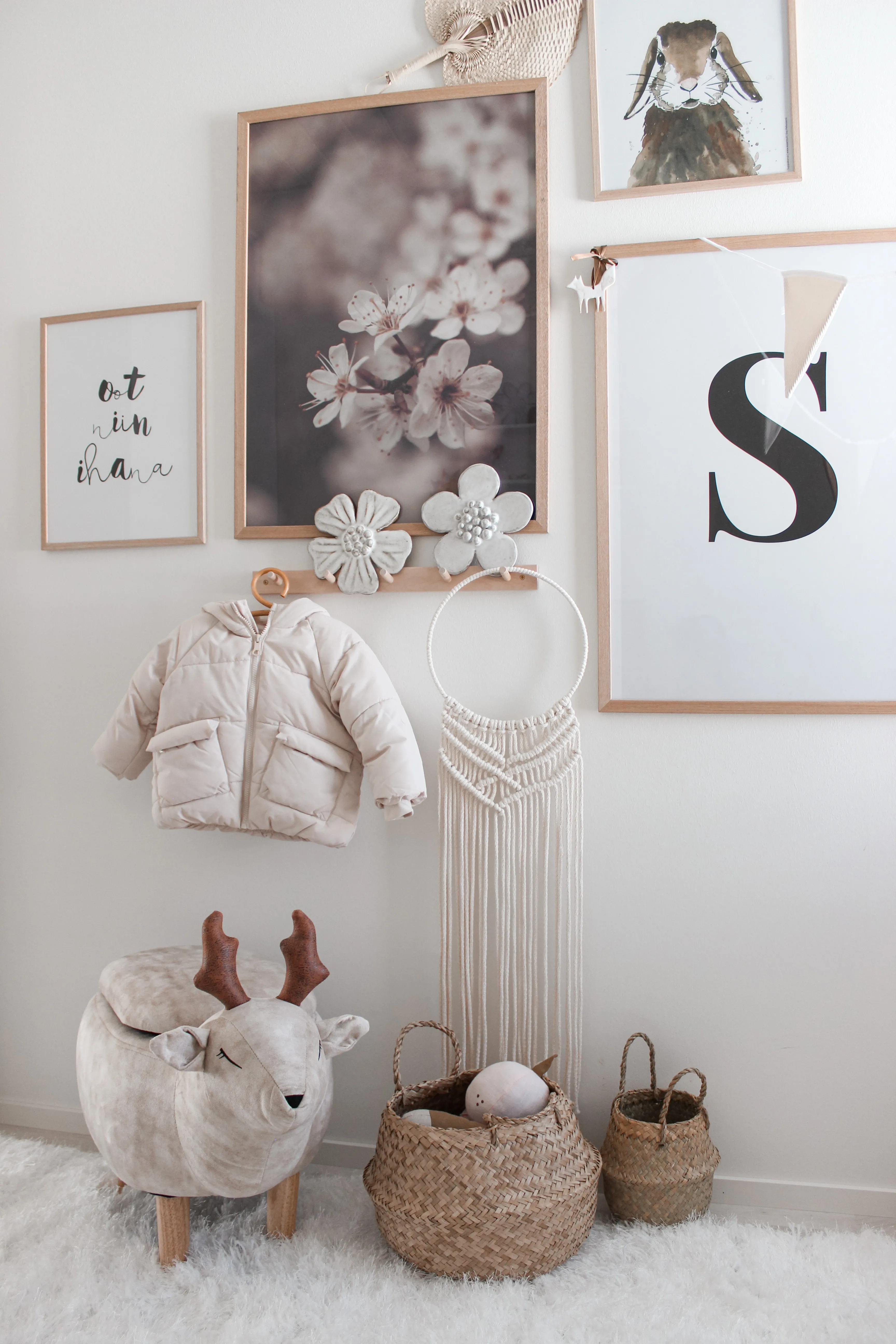 Dierenpoef met opbergruimte REINDEER Stof Beige Rendier