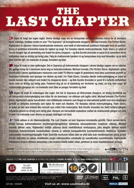 THE LAST CHAPTER - COMPLETE 4 DVD - The road to power has no rules