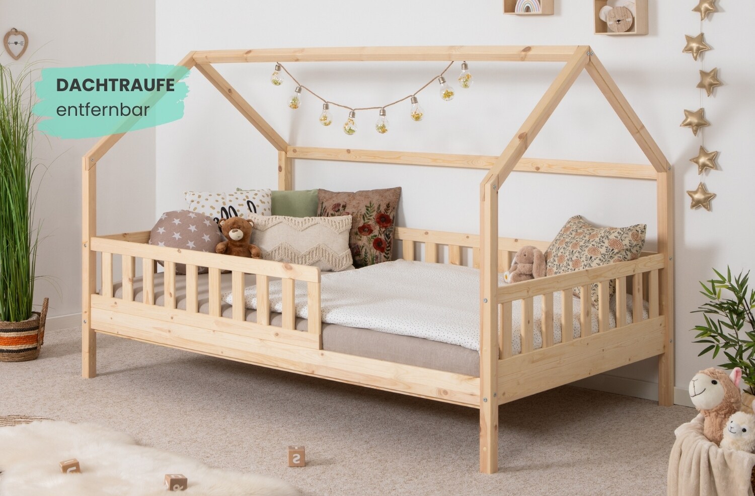 TiCAA Kinderbett Hausbett 