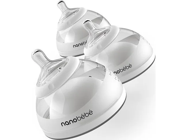 Nanobebe Sutteflaske 150 ml 3 stk - grå