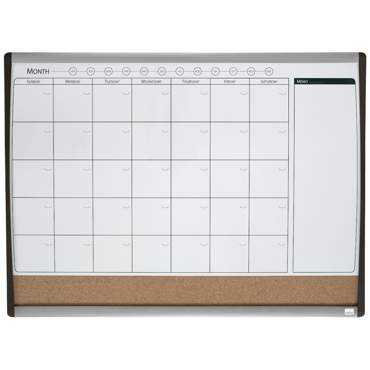 Nobo Mini magnetisk whiteboard planlegger med korktavle 58,5x43cm