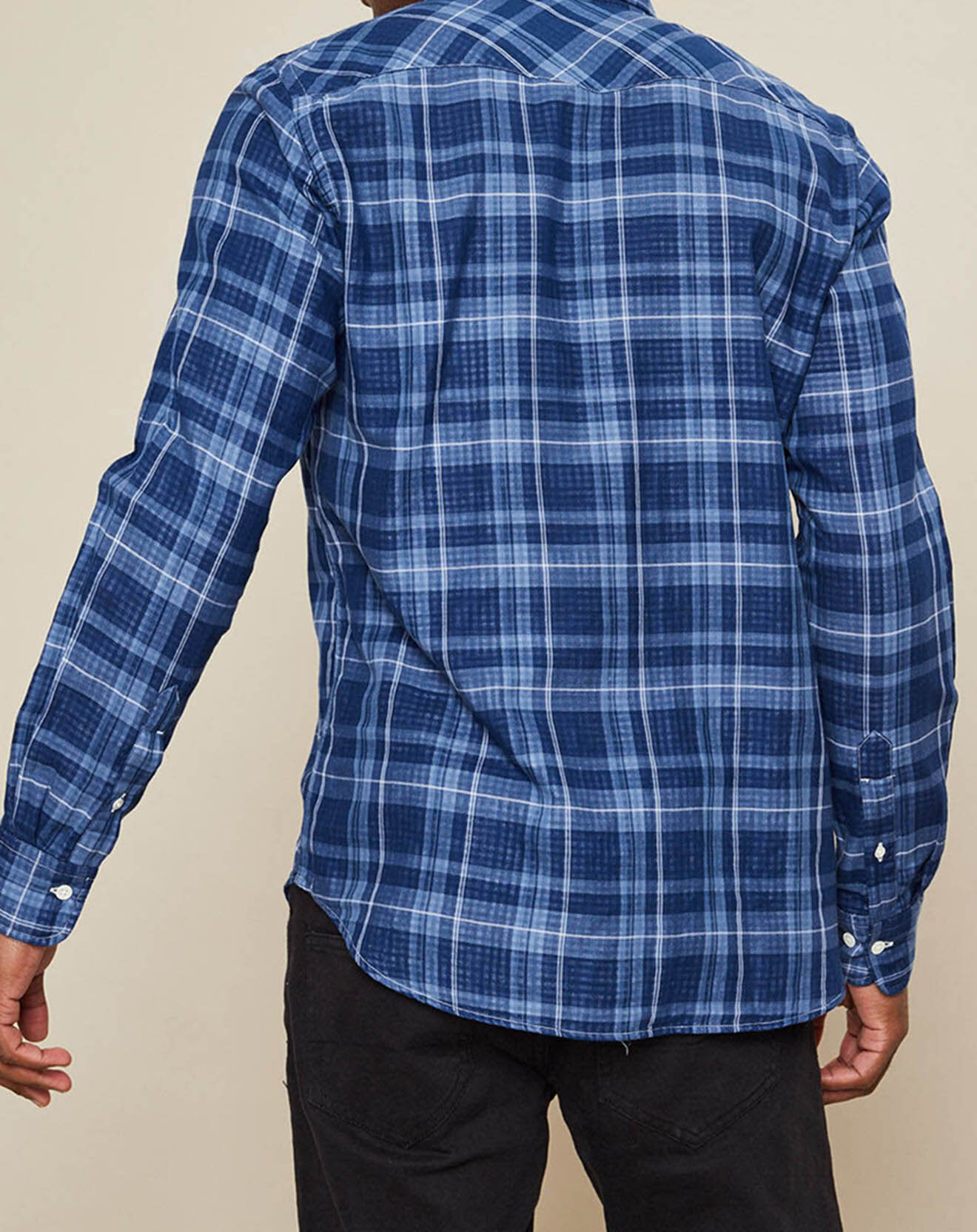 Hartford Chemise Slim Storm à carreaux bleue