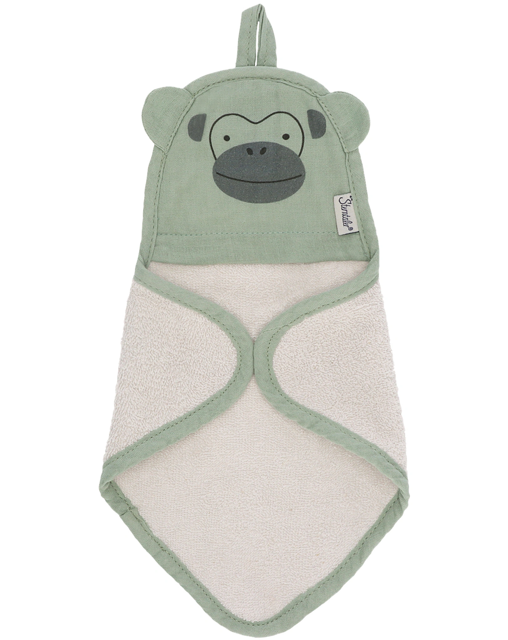 Baby-Waschlappen AFFE ALBERT in grün