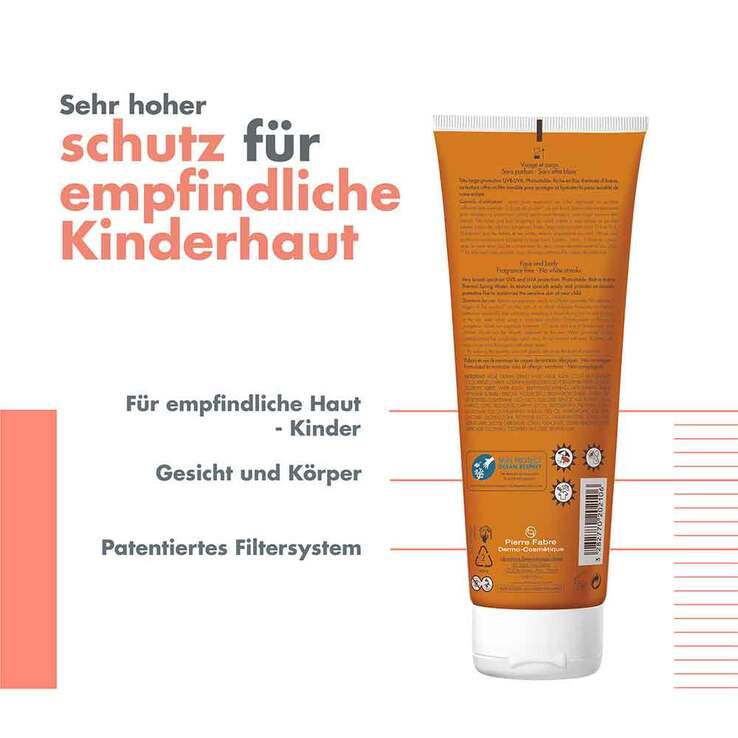 Avene Kinder-Sonnenmilch SPF 50+ , 250 ml