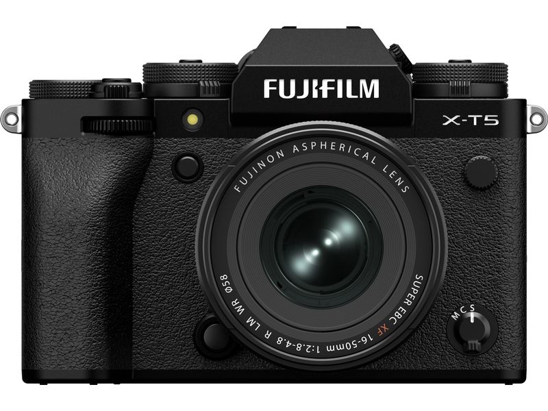 Fujifilm Fotokamera X-T5 Kit XF 16-50mm Schwarz Spiegellose Systemkamera mit 40.2 Megapixel-Sensor und integriertem Fünf-Achsen-Bildstabilisator inkl. Objektiv