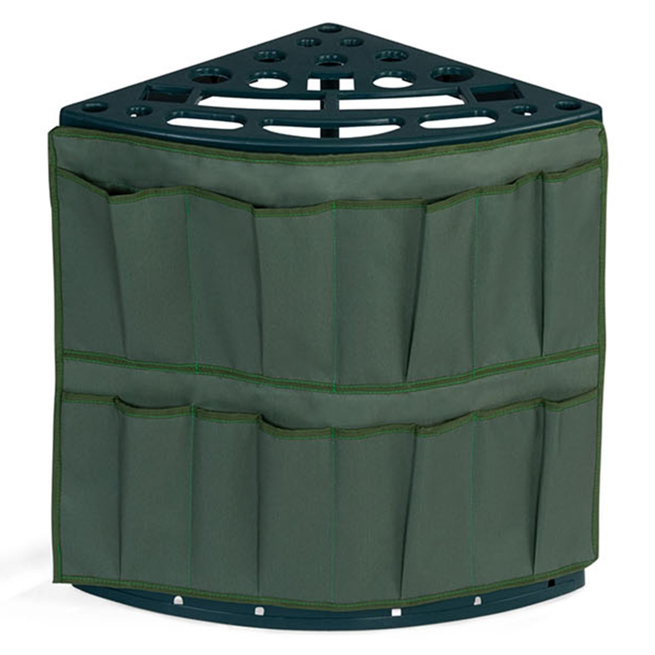Pratik Garden Rack d'angle pour outils de jardin vert  - 43x43x59 cm